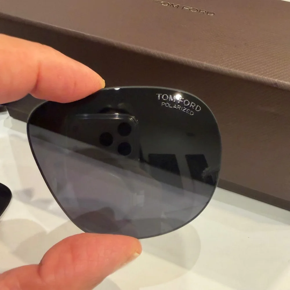 Tom Ford Polarized Replacement Sunglasses Lenses Smoke Gray with Box & Cards